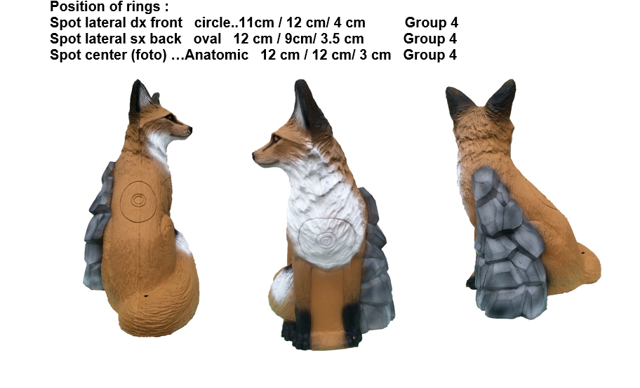 Renard assis Cible 3D - SRT
