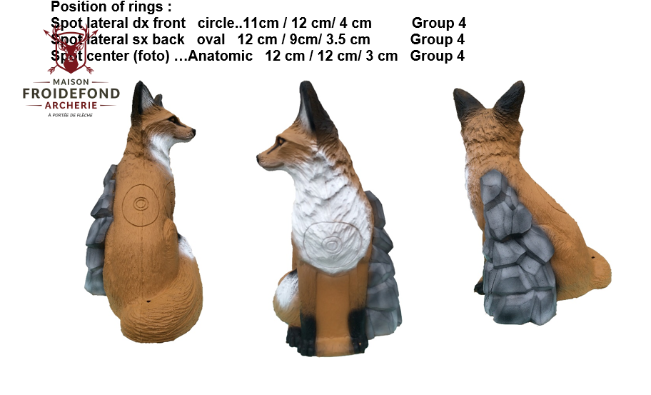 Renard assis Cible 3D - SRT