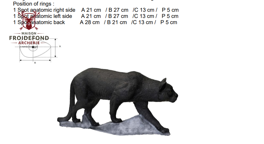Panthère noire Cible 3D - SRT