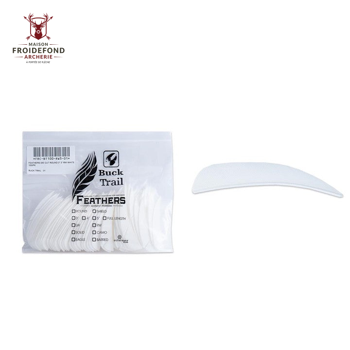 Plume Naturelle Parabolique Uni 3"