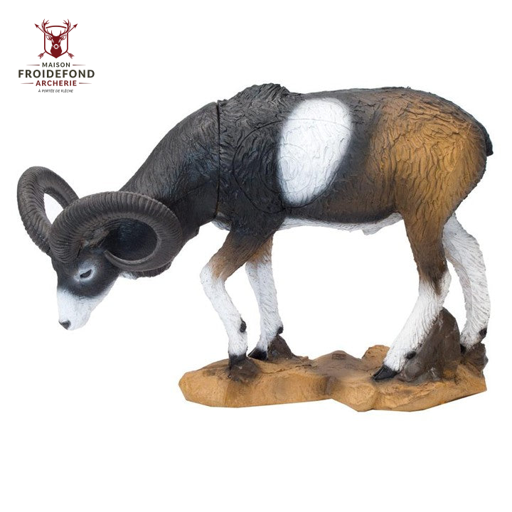 Mouflon pâturant Cible 3D - SRT