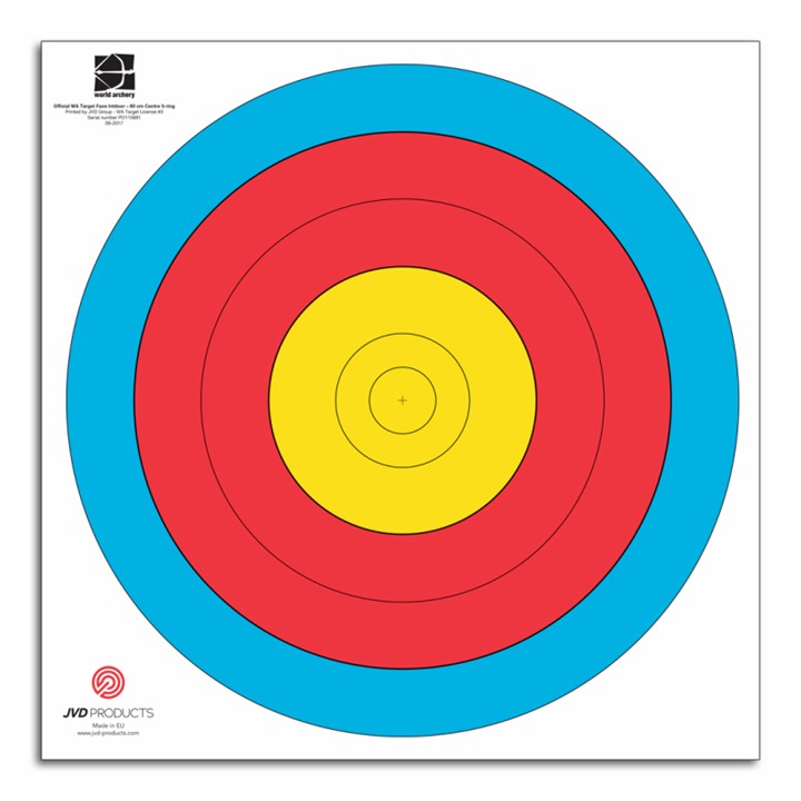 Blason FITA 80cm 5 anneaux - JVD