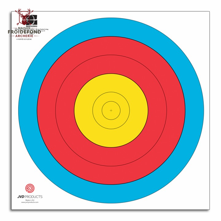 Blason FITA 80cm 5 anneaux - JVD