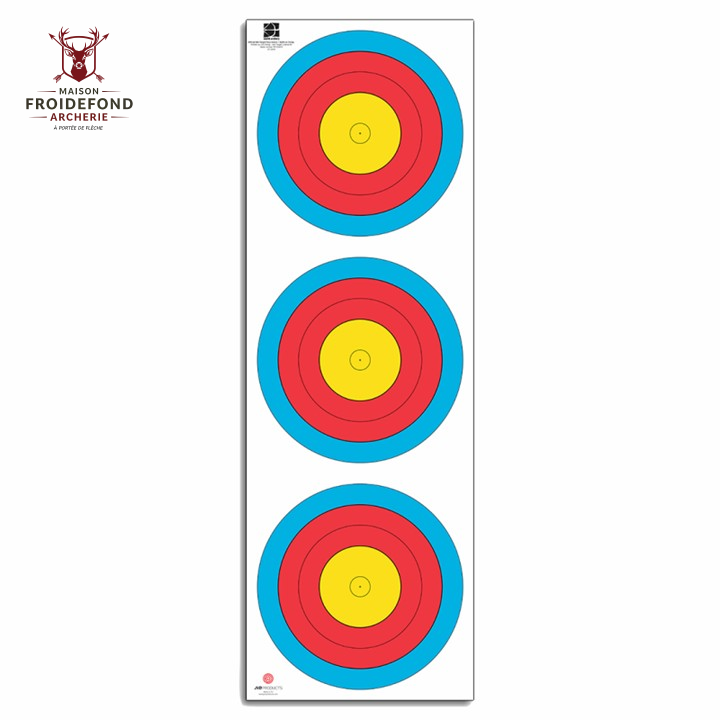 Blason FITA Tri spot poulie - JVD