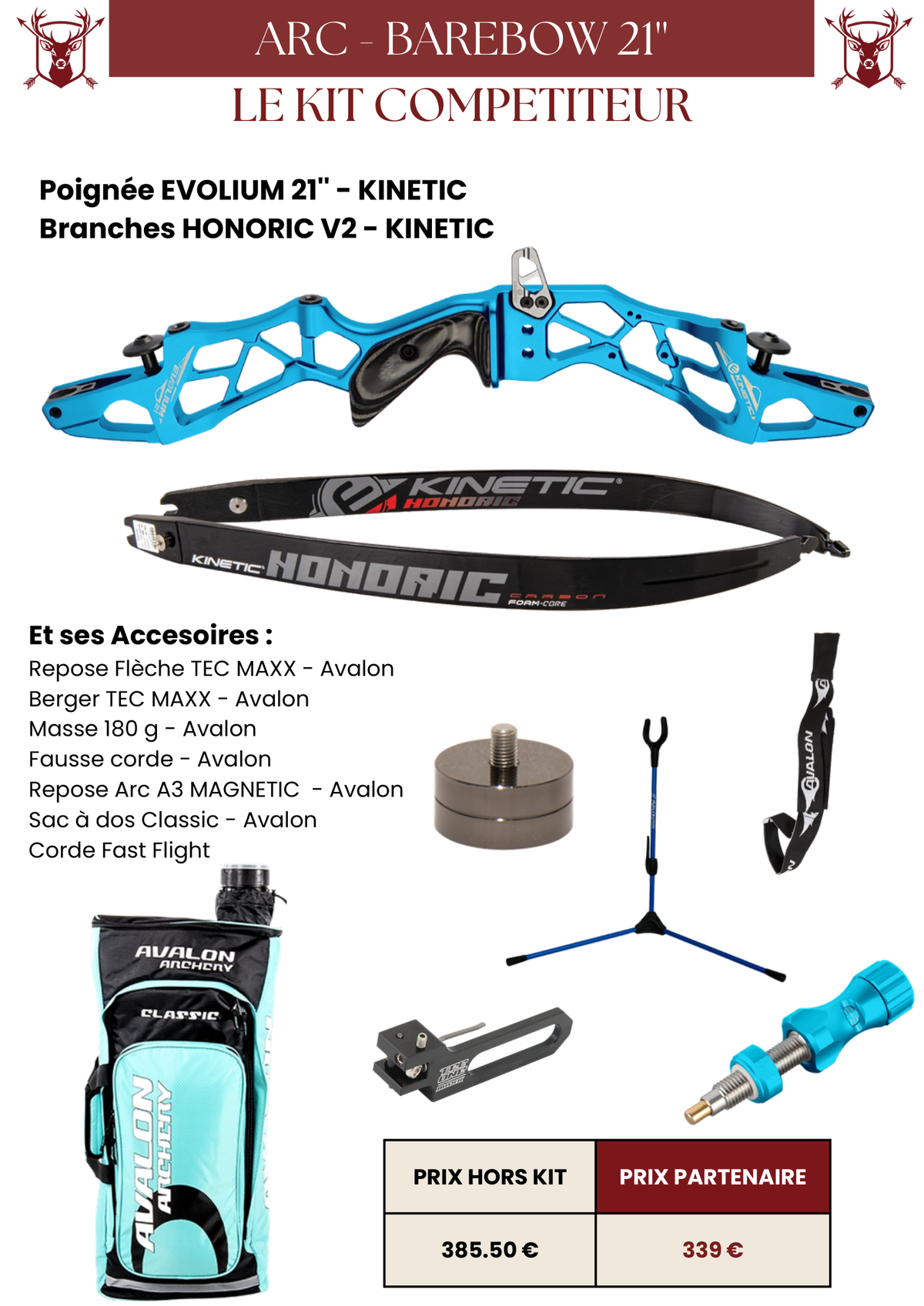 Kit Arc Nu 21'' Compétiteur - MFA