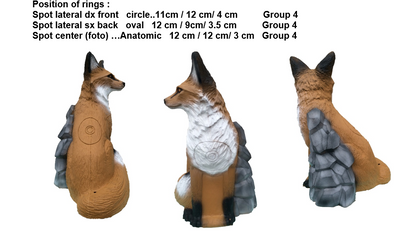Renard assis Cible 3D - SRT