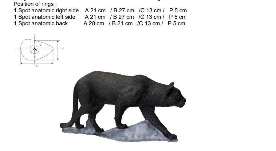 Panthère noire Cible 3D - SRT