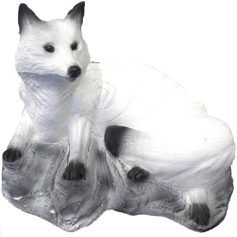 Renard couché blanc Cible 3D - SRT