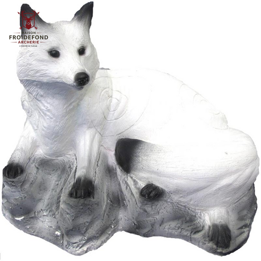 Renard couché blanc Cible 3D - SRT