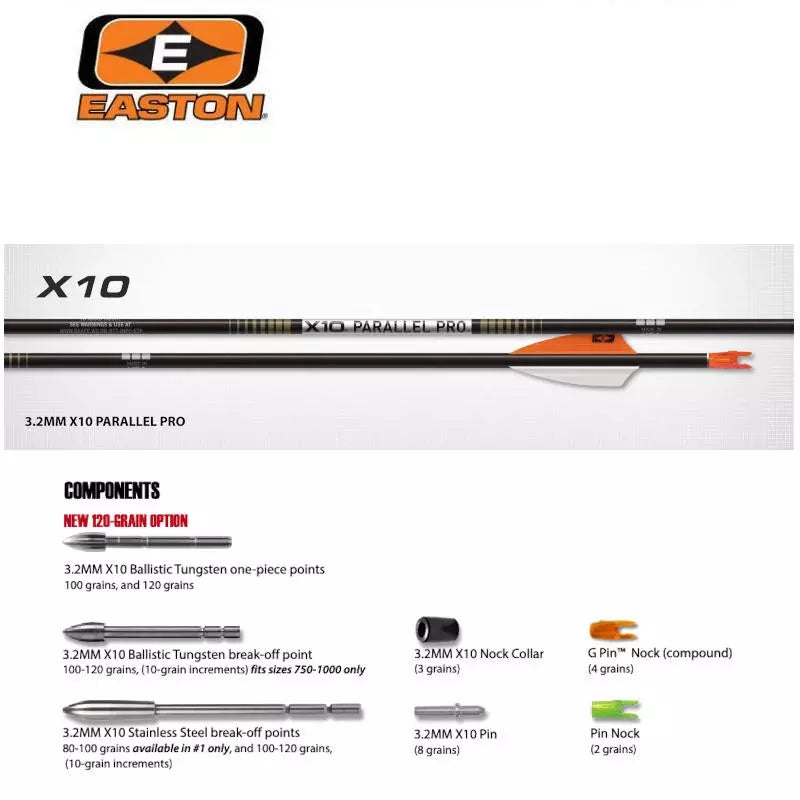 Tube X10 Parallel PRO 4mm - Easton