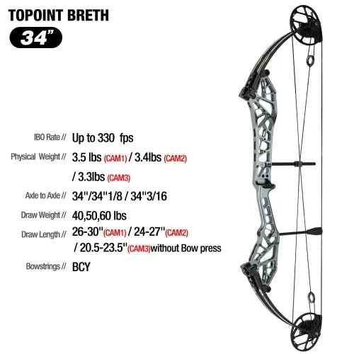 Arc à Poulie Breth 36 XL Cam 1  - Topoint
